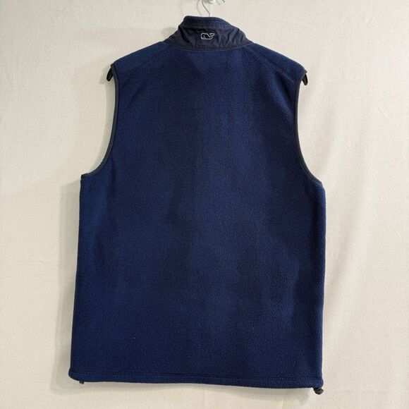 Vineyard Vines Sweater Mens XS Blue Fleece Full Zip Florida Sleeveless - Picture 2 of 10